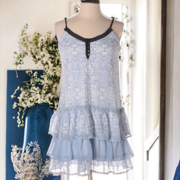 Band of Gypsies Blue and Black Dress - Picture 6 of 10